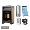 Aquaflam Vario Barma Basic Maple Wasserführender Kaminofen Komplett-Set + Solarthermie-Set 2 (11 M²) + Pufferspeicher TPSR 600 + 1 SWT