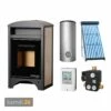 Aquaflam Vario Barma Basic White Oak Wasserführender Kaminofen Komplett-Set + Solarthermie-Set 2 (11 M²) + Hygienespeicher SHS 550 + 1 SWT