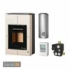 Aquaflam Vario Saporo Basic Creme Wasserführender Kaminofen Komplett-Set + Solarthermie-Set 2 (11 M²) + Pufferspeicher TPSR 600 + 1 SWT