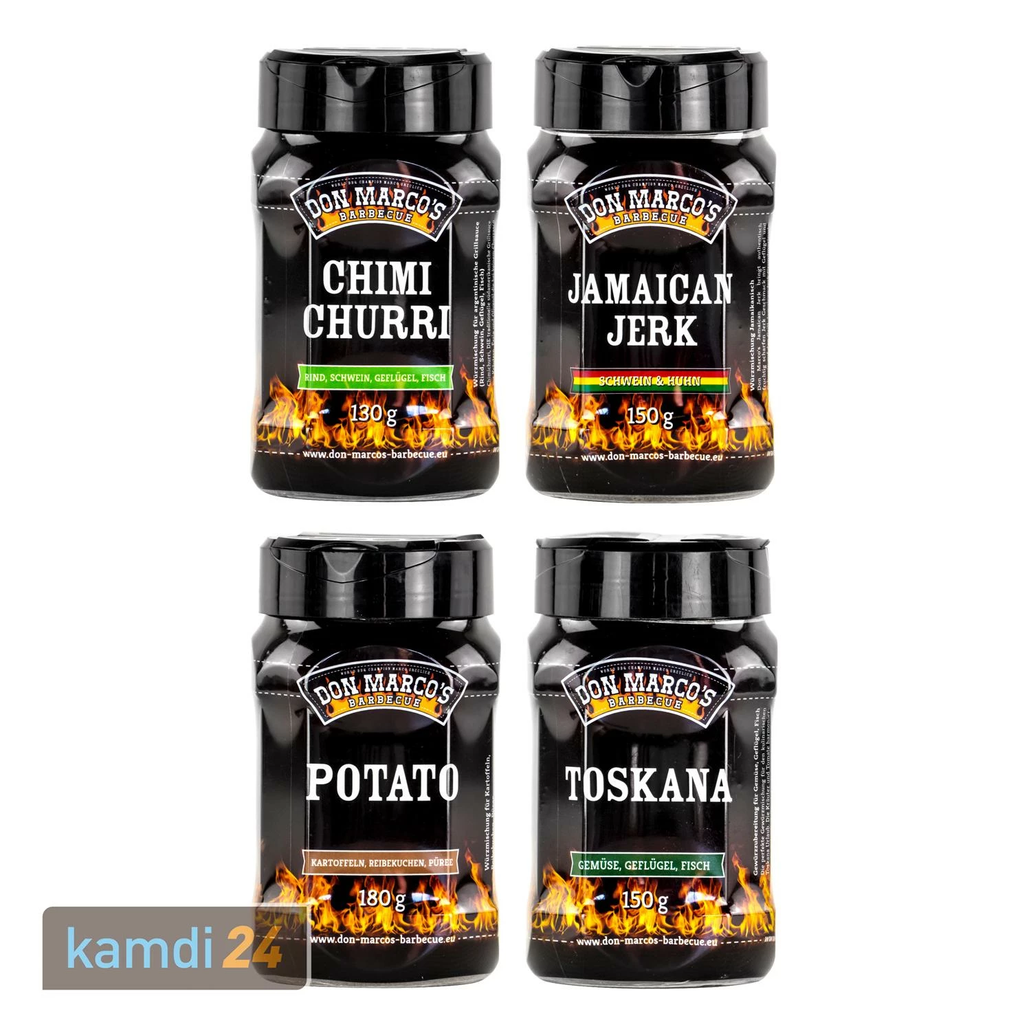 Don Marco´s Barbecue-Gewürz-Set: Chimichurri, Jamaican Jerk, Potato & Toskana 1 Don Marco´s Barbecue-Gewürz-Set: Chimichurri, Jamaican Jerk, Potato & Toskana