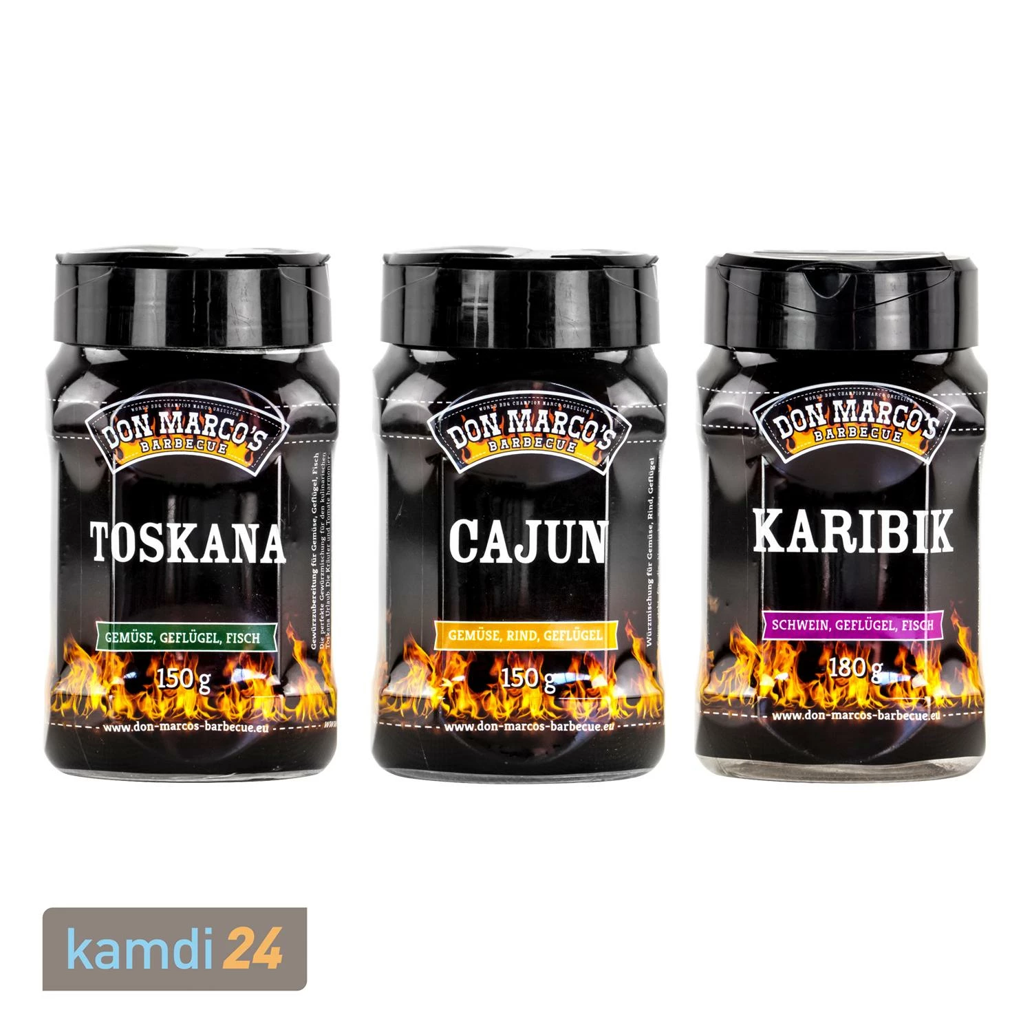 Don Marco´s Barbecue-Gewürz-Set: Toskana, Cajun & Karibik 1 Don Marco´s Barbecue-Gewürz-Set: Toskana, Cajun & Karibik