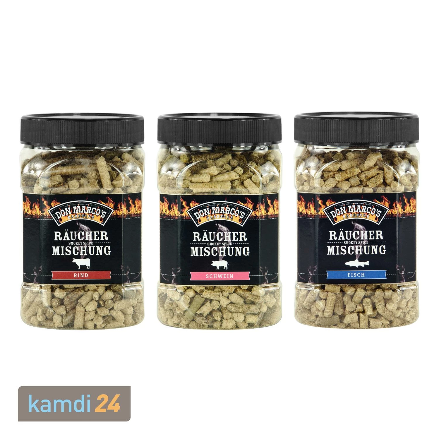 Don Marco´s Räucherpellets 3er-Set: Für Rind, Schwein Und Fisch 1 Don Marco´s Räucherpellets 3er-Set: Für Rind, Schwein Und Fisch