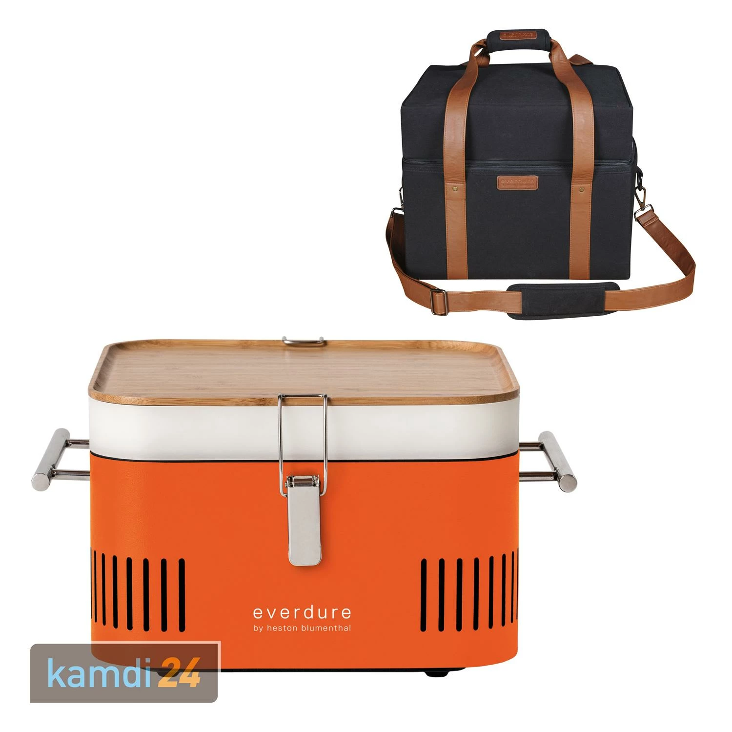Everdure CUBE™ Holzkohlegrill Orange + Tragetasche 1 Everdure CUBE™ Holzkohlegrill Orange + Tragetasche