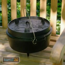 FEUERGOTT Dutch Oven 4,5 L Mit Füßen -Küchengrill Geschäft feuergott dutch oven 45 l mit fuessen 25379 m 10