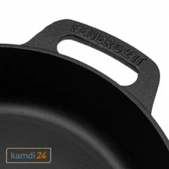 FEUERGOTT Feuerpfanne 25 Mit Stiel, Schwarz -Küchengrill Geschäft feuergott feuerpfanne 25 cm schwarz mit stiel 25384 m 5