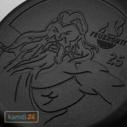 FEUERGOTT Feuerpfanne 25 Mit Stiel, Schwarz -Küchengrill Geschäft feuergott feuerpfanne 25 cm schwarz mit stiel 25384 m 8