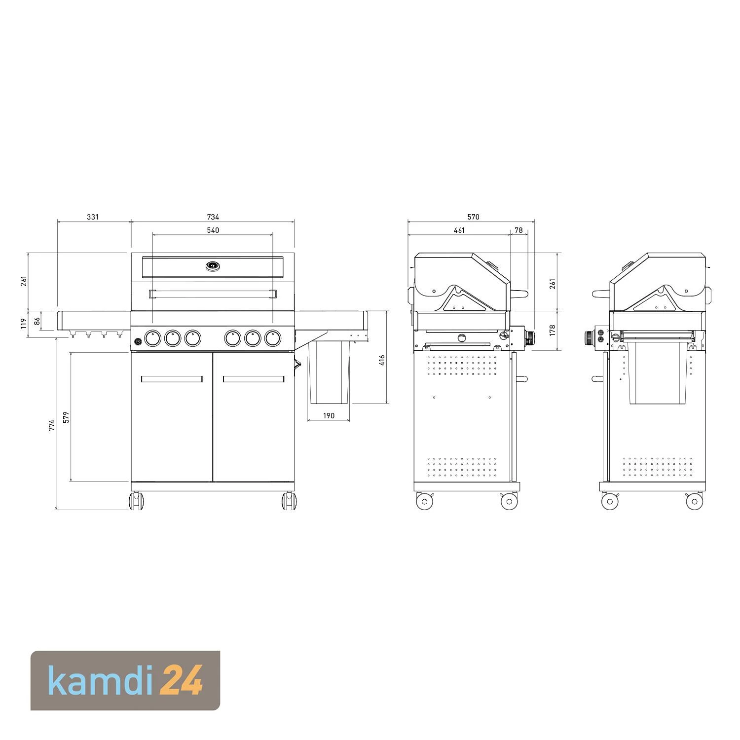 Feuergott Gas-Grillstation Hektor 4B-S Inkl. Abdeckhaube 12 Feuergott Gas-Grillstation Hektor 4B-S Inkl. Abdeckhaube – Bild 12