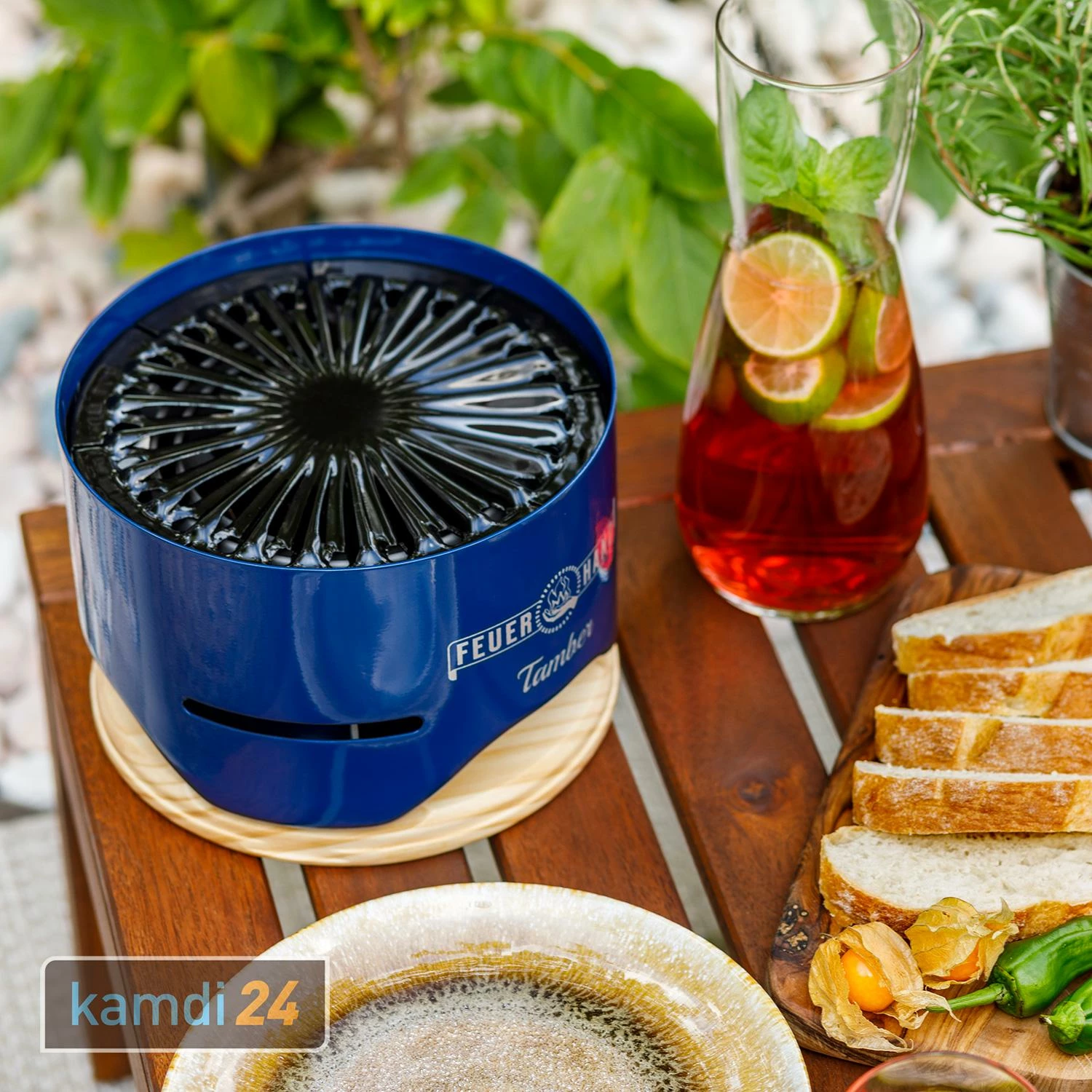 Feuerhand Tischgrill Tamber Kobaltblau 8 Feuerhand Tischgrill Tamber Kobaltblau – Bild 8