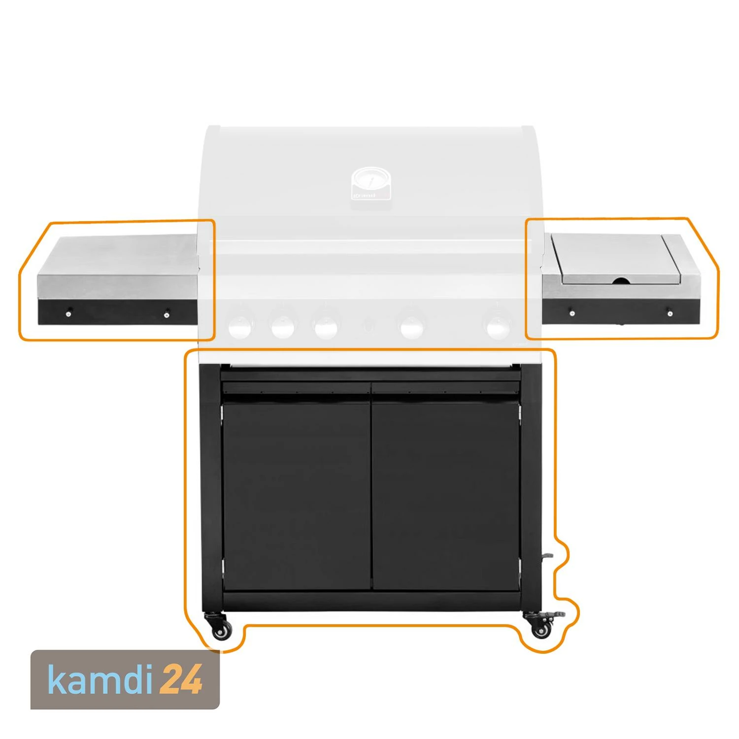 Grandhall Untergestell Für Maxim G4 Einbau-Gasgrill 1 Grandhall Untergestell Für Maxim G4 Einbau-Gasgrill
