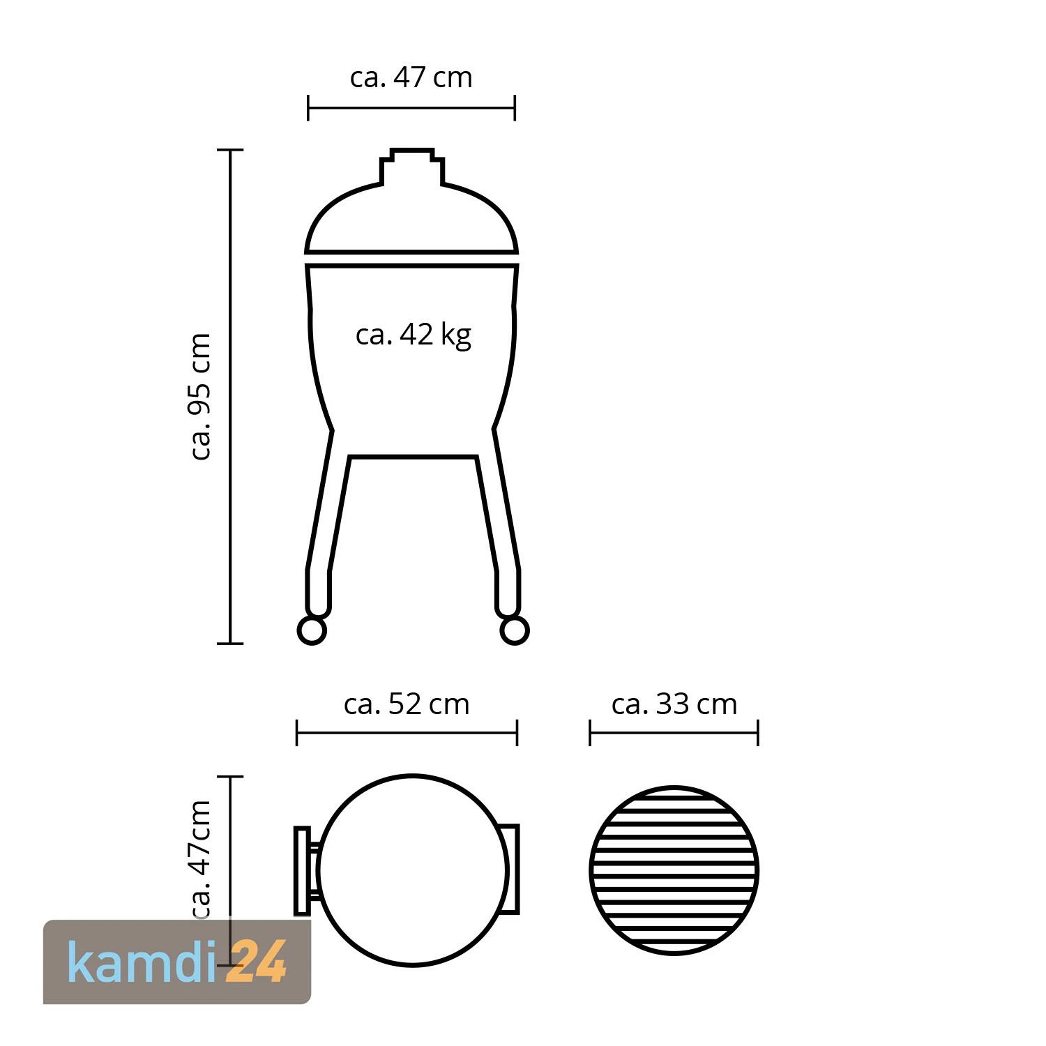 MONOLITH JUNIOR Keramikgrill PRO-Serie 2.0 Schwarz Mit Gestell 10 MONOLITH JUNIOR Keramikgrill PRO-Serie 2.0 Schwarz Mit Gestell – Bild 10