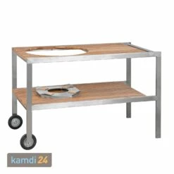 MONOLITH Grilltisch Aus Edelstahl Und Teakholz Für LeCHEF