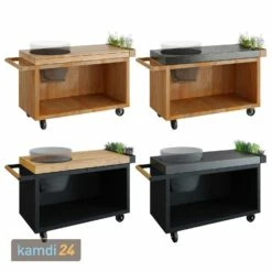 OFYR Sockel Corten 135 PRO Teakholz Für Kamado BGE -Küchengrill Geschäft ofyr sockel corten 135 pro beton fuer kamado bge kopie 22503 m 5