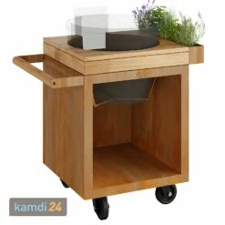 OFYR Sockel Corten 65 PRO Teakholz Für Kamado KJ