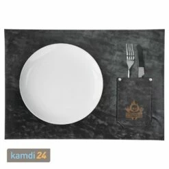 Rock'n'Rubs Tisch-Set Aus Leder Anthrazit -Küchengrill Geschäft rocknrubs tisch set aus leder anthrazit 23972 m 1