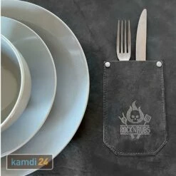 Rock'n'Rubs Tisch-Set Aus Leder Anthrazit -Küchengrill Geschäft rocknrubs tisch set aus leder anthrazit 23972 m 2