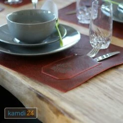 Rock'n'Rubs Tisch-Set Aus Leder Rot 8 Rock'n'Rubs Tisch-Set Aus Leder Rot -Küchengrill Geschäft rocknrubs tisch set aus leder rot 23968 m 3