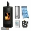 Schmitzker Faro Base Wasserführender Kaminofen + Solar-Set 1 (7,52 M²) Mit Hygienespeicher 550 + 1 SWT