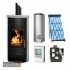 Schmitzker Faro Speckstein Wasserführender Kaminofen + Solar-Set 1 (7,52 M²) Mit Kombispeicher 600 + 1 SWT