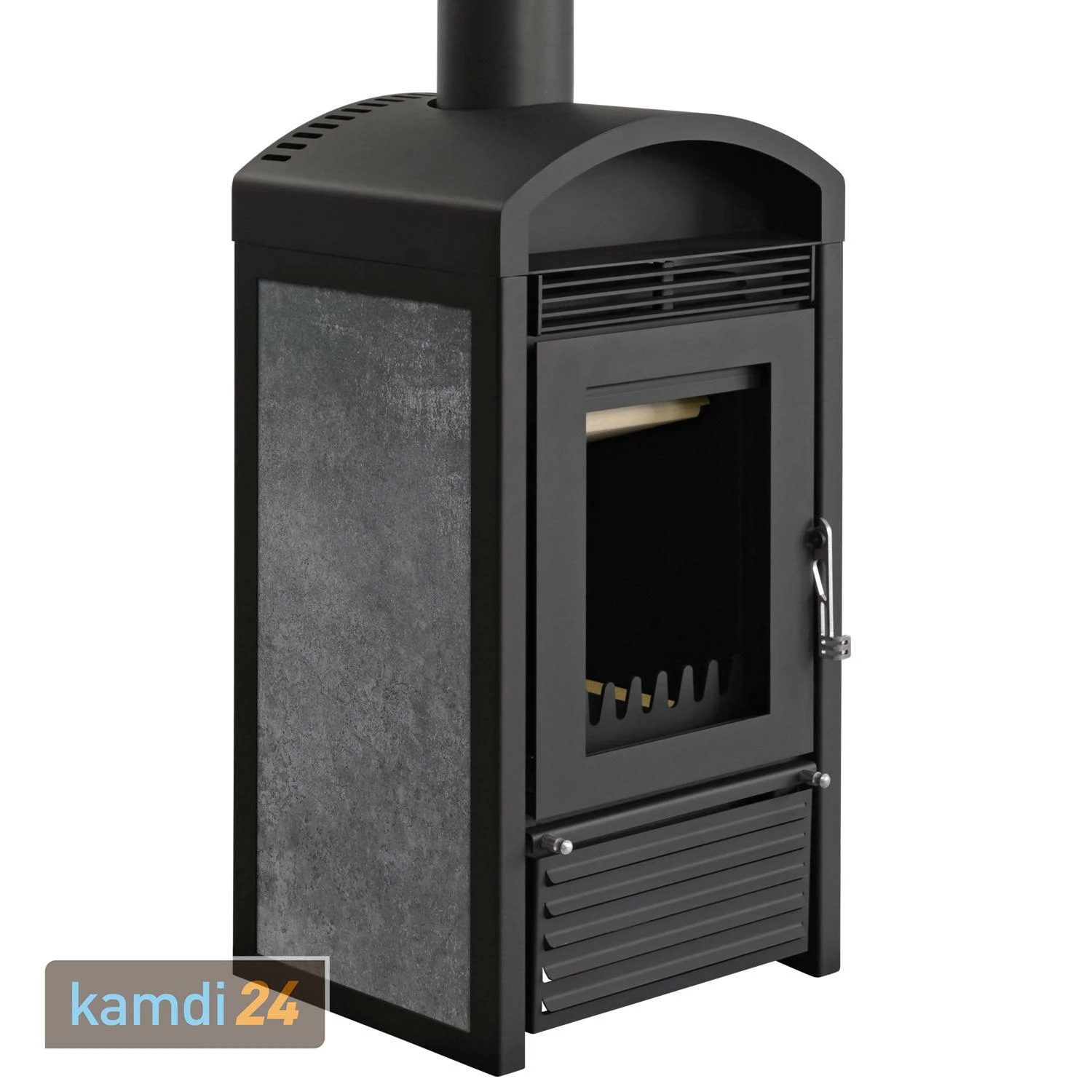 Schmitzker Marbella Mini Keramik Anthrazit Wasserführender Kaminofen + Solar-Set 1 (7,52 M²) Mit Pufferspeicher 500L + 1 SWT 2 Schmitzker Marbella Mini Keramik Anthrazit Wasserführender Kaminofen + Solar-Set 1 (7,52 M²) Mit Pufferspeicher 500L + 1 SWT – Bild 2