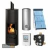 Schmitzker Vitoria Base Wasserführender Kaminofen + Solar-Set 1 (7,52 M²) Mit Hygienespeicher 550L + 1 SWT