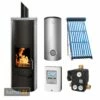Schmitzker Vitoria Speckstein Wasserführender Kaminofen + Solar-Set 1 (7,52 M²) Mit Hygienespeicher 550L + 1 SWT