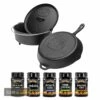 Set Camp Chef & Don Marco´s Barbecue: 25th Anniversary Cast Iron Set, 4 BBQ Gewürze & Meersalz