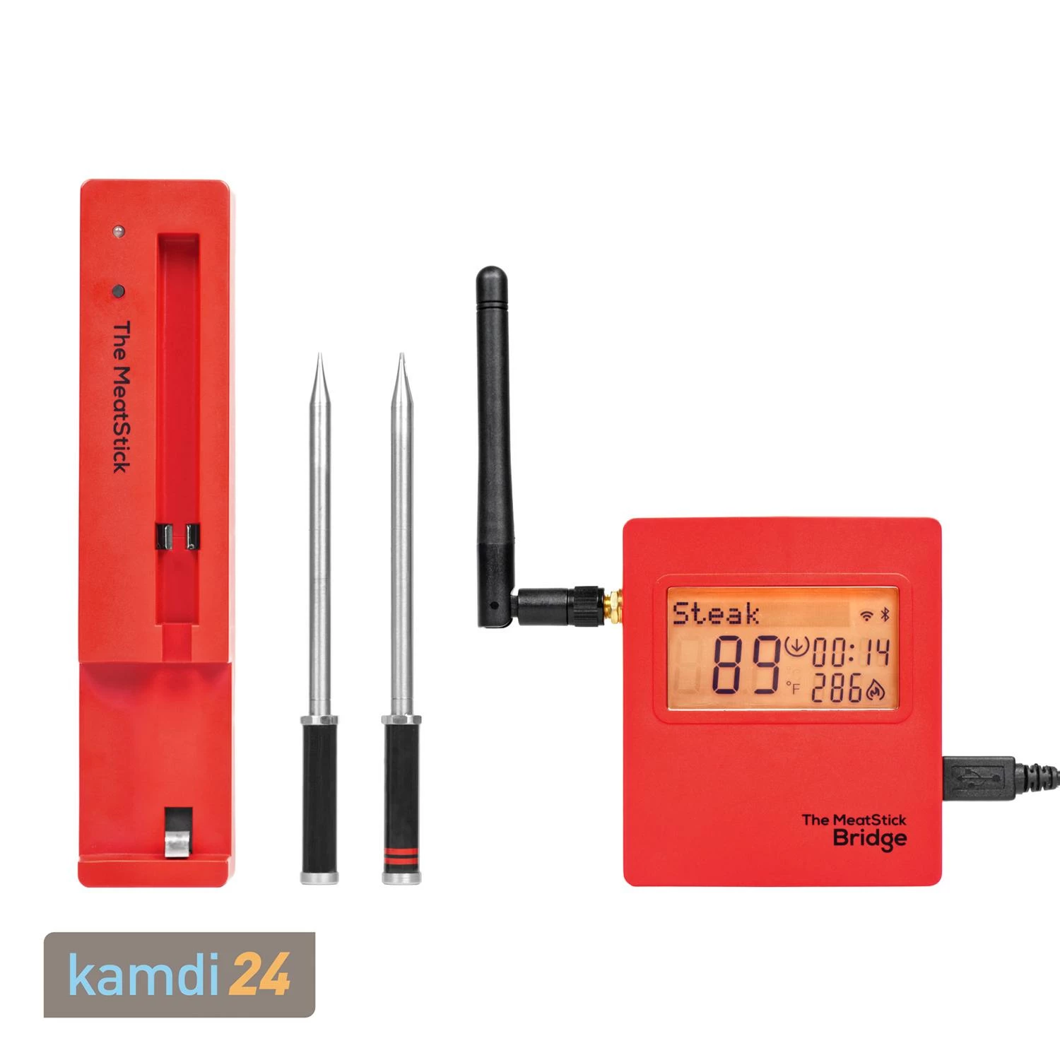 The MeatStick Set 4: The MeatStick (2 Stück) Mit WiFi Bridge, Ladegerät Und Transporttasche 2 The MeatStick Set 4: The MeatStick (2 Stück) Mit WiFi Bridge, Ladegerät Und Transporttasche – Bild 2