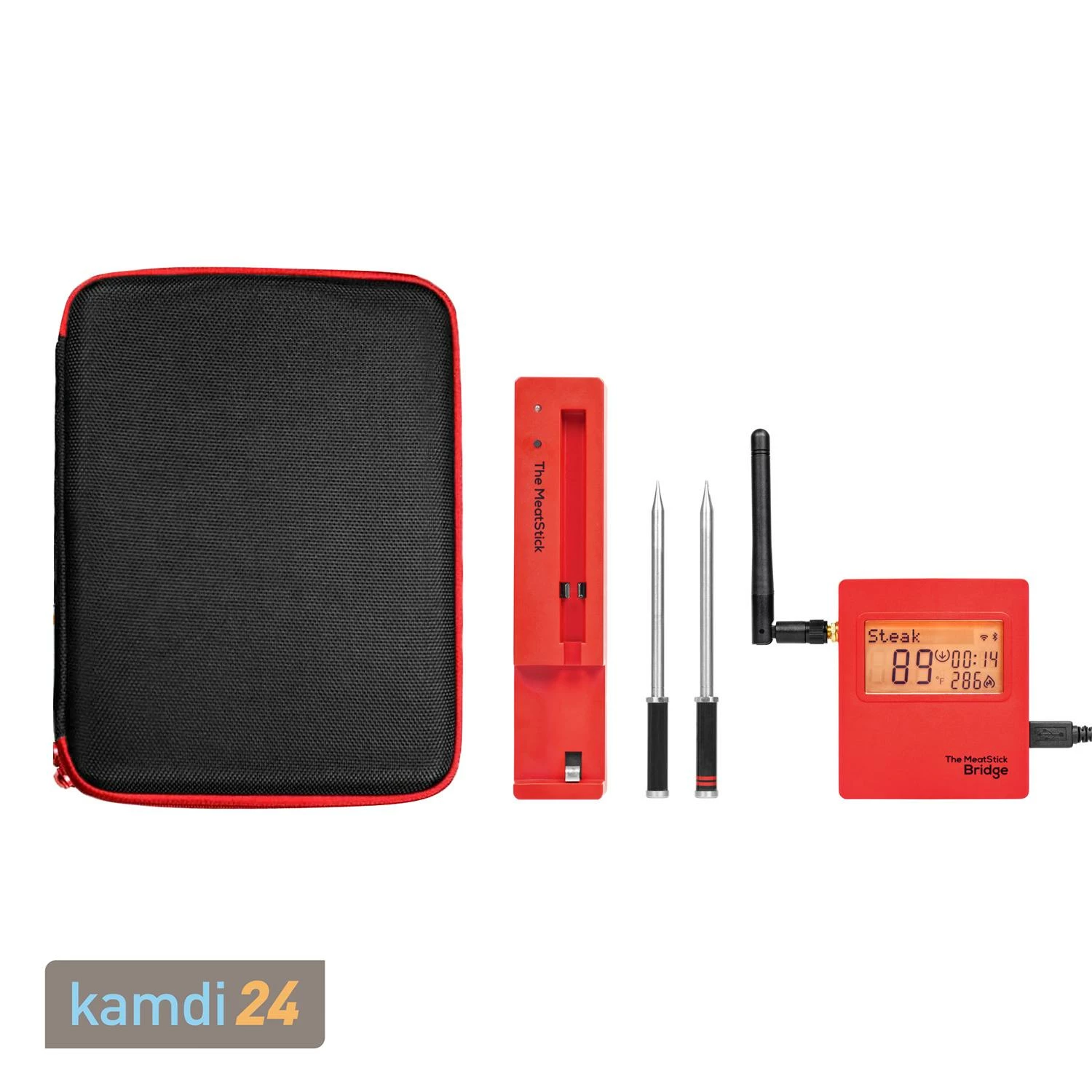 The MeatStick Set 4: The MeatStick (2 Stück) Mit WiFi Bridge, Ladegerät Und Transporttasche 1 The MeatStick Set 4: The MeatStick (2 Stück) Mit WiFi Bridge, Ladegerät Und Transporttasche