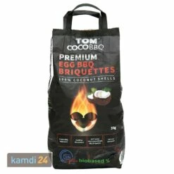TOM COCO Grill-Kokoskohle Briketts, Eiform, 5 X 3 Kg (15 Kg) -Küchengrill Geschäft tom coco grill kokoskohle briketts eiform 5 x 3 kg 15 kg 15464 m 1