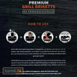 TOM COCO Grill-Kokoskohle Briketts, Quader, 2 X 10 Kg (20 Kg) -Küchengrill Geschäft tom coco grill kokoskohle briketts quader 2 x 10 kg 20 kg 15547 m 3