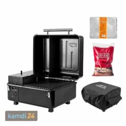 Küchengrill Geschäft 49 Traeger RANGER Pellet Grill Inkl. Abdeckhaube, Ablaufblech-Schutzfolie + Hartholz Pellets Cherry 9 Kg