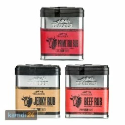 Traeger Rubs 3er-Set: Prime Rib, Jerky, Beef
