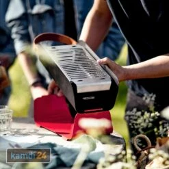 UNA Holzkohlegrill Erdbeerrot -Küchengrill Geschäft una holzkohlegrill erdbeerrot 12943 m 9