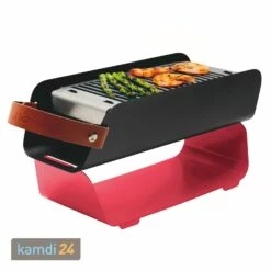 UNA Holzkohlegrill Erdbeerrot