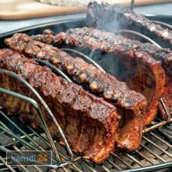 Weber Premium-Spare-Rib-Halter + Bratenkorb Edelstahl -Küchengrill Geschäft weber premium spare rib halter bratenkorb edelstahl 25779 m 3