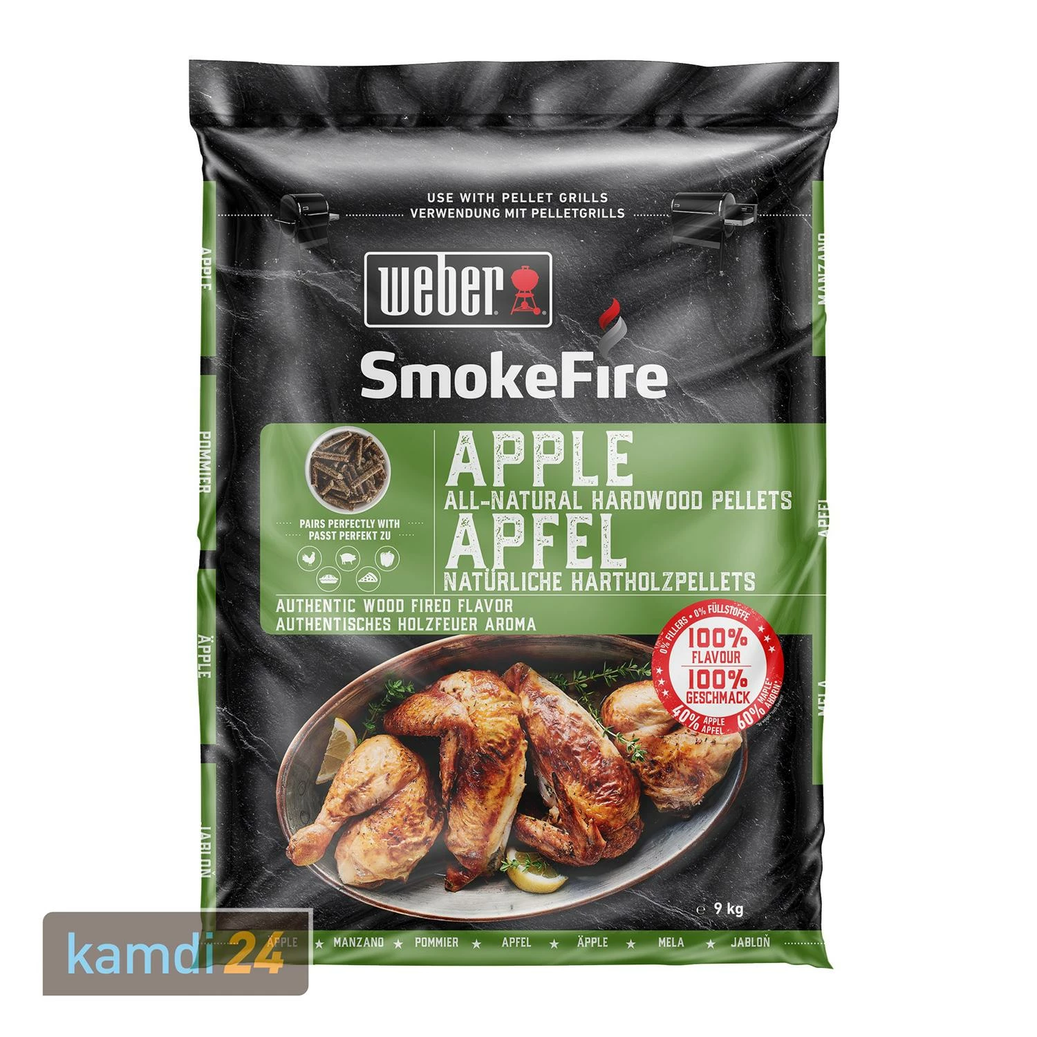 Weber SmokeFire-Hartholzpellets Apfel 9 Kg 1 Weber SmokeFire-Hartholzpellets Apfel 9 Kg