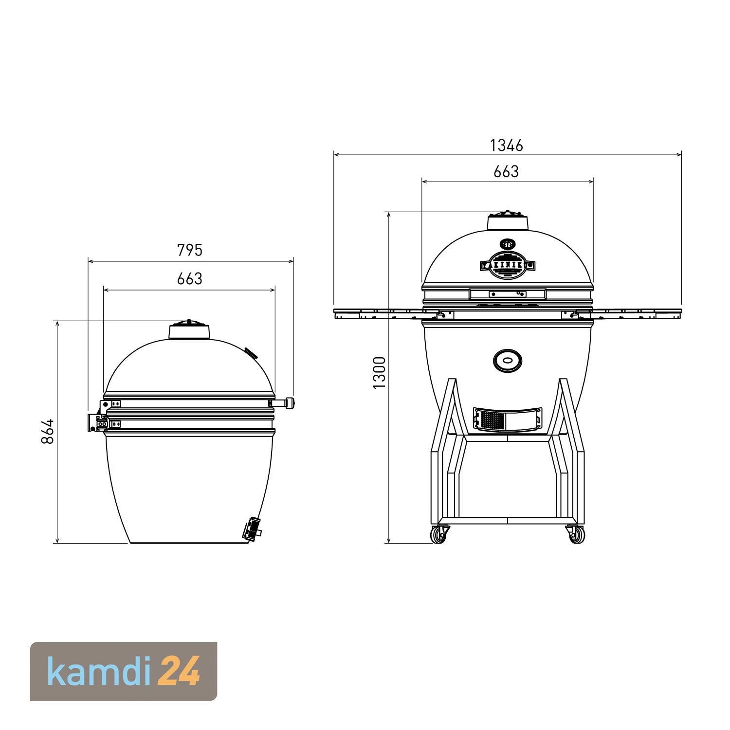 Yakiniku Keramik Grill Kamado XL 22" Mit Gestell 12 Yakiniku Keramik Grill Kamado XL 22" Mit Gestell – Bild 12